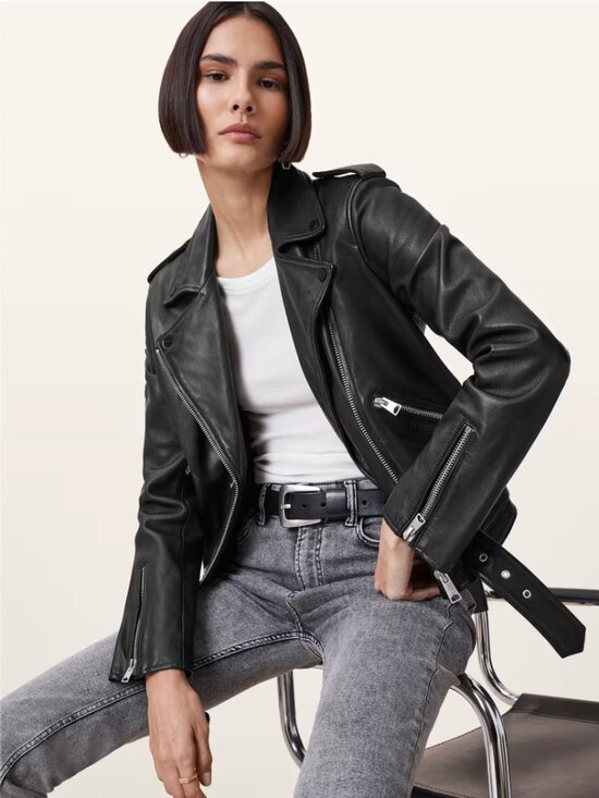 All Saints Jackets & Blazers - AllSaints Balfern Leather Jacket (Black)